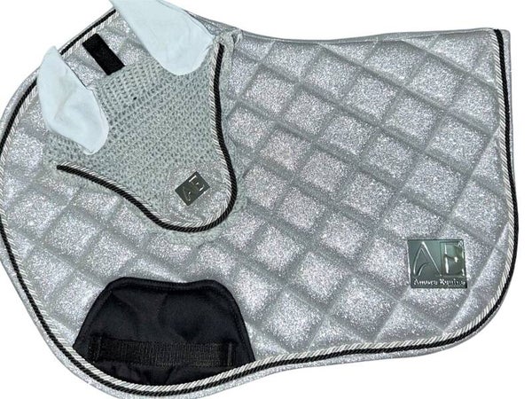 Silver time to shine saddle pad set