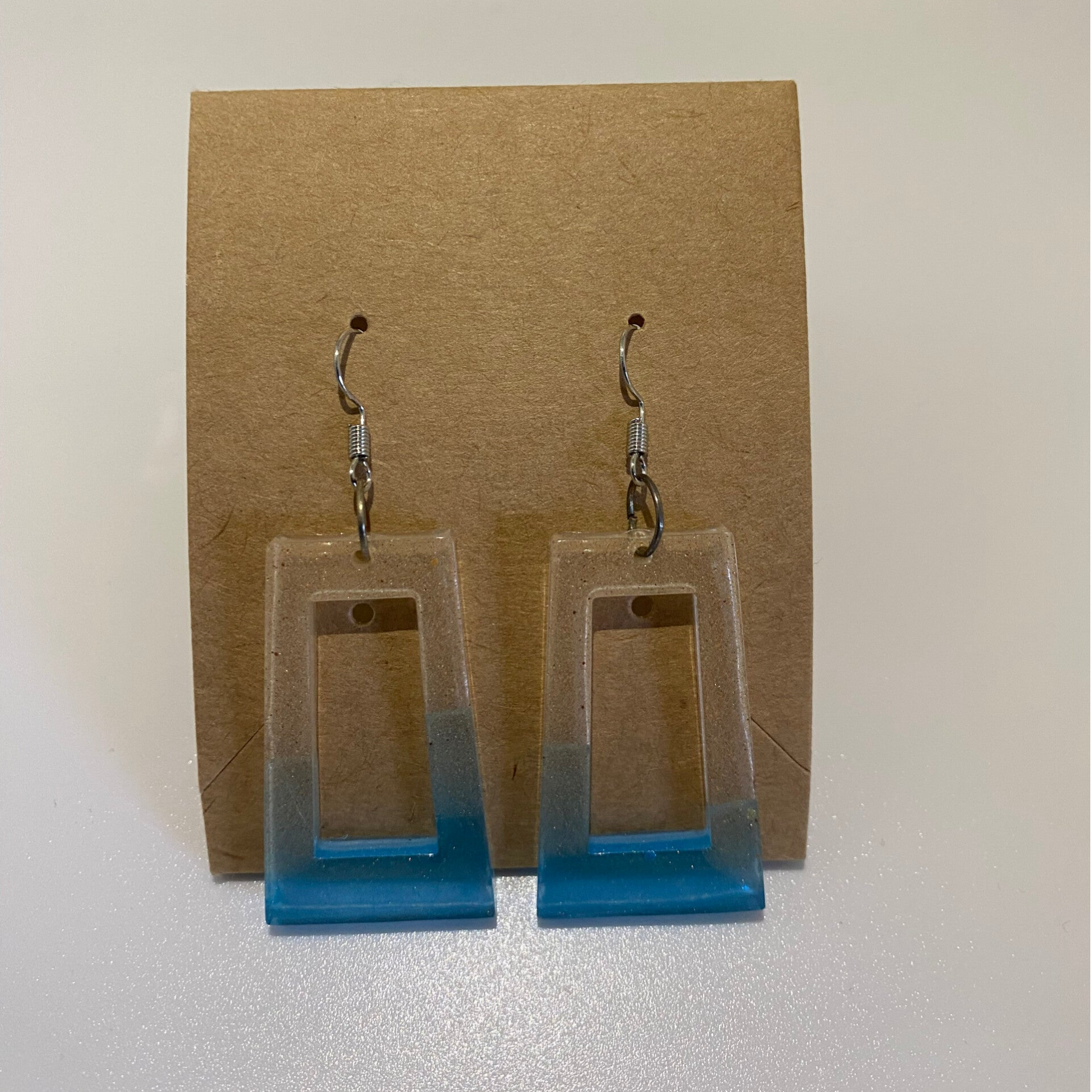 Parallel oorbel duo kleur