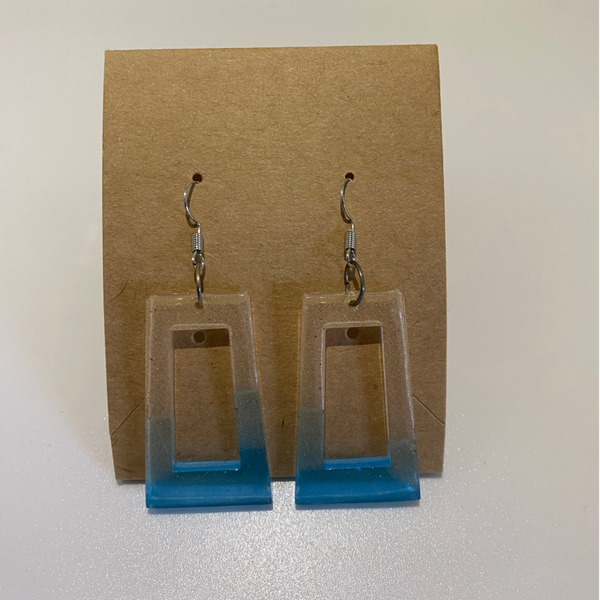 Parallel oorbel duo kleur