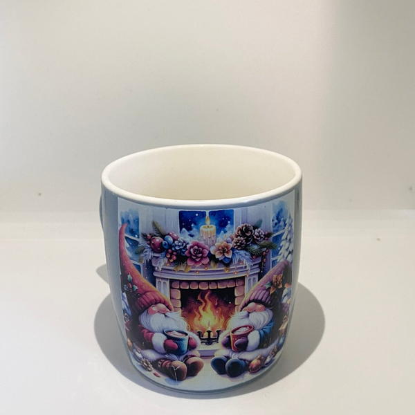 Winterjas duo gnome aan openhaard