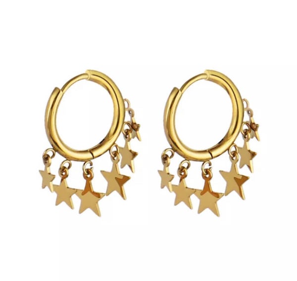 Sterrenhemel oorbelringetjes