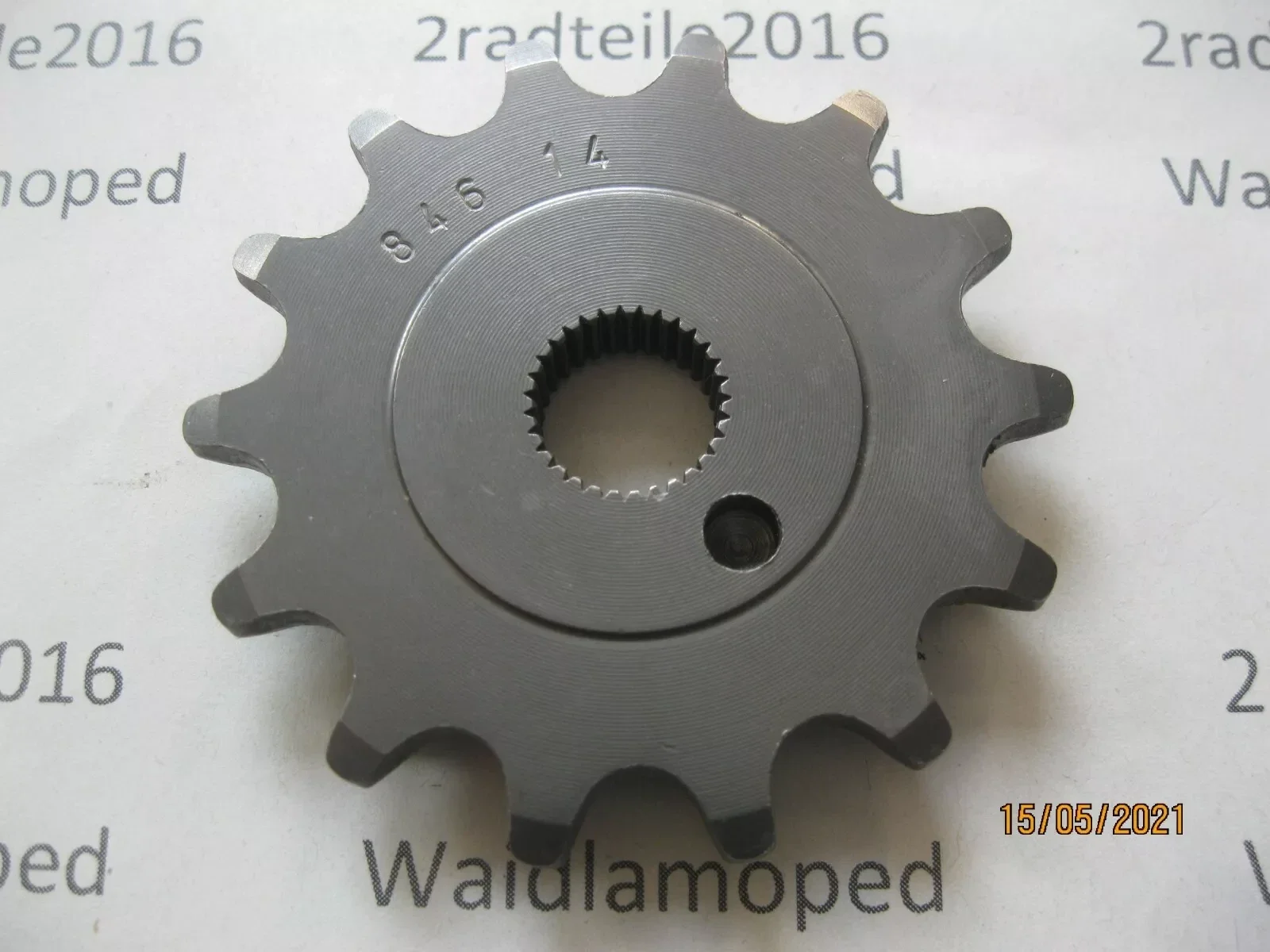 Zündapp , Kettenritzel Esjot 14 Z. , Innenverzahnt, ZX25 Typ460 - 013