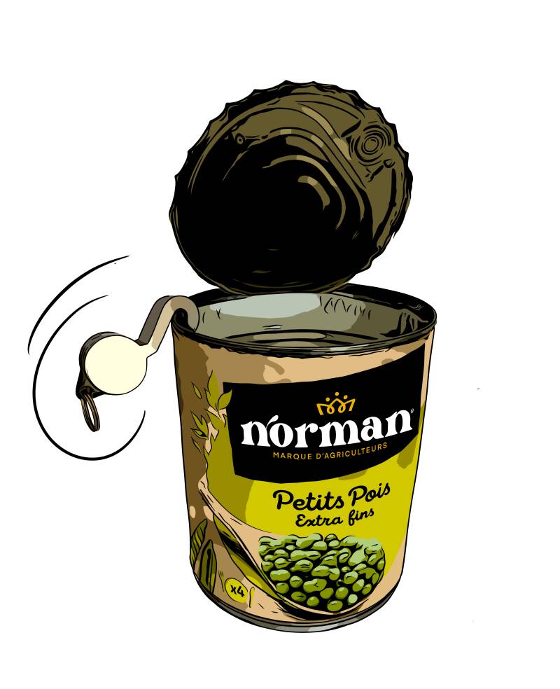 Boîte de petits pois