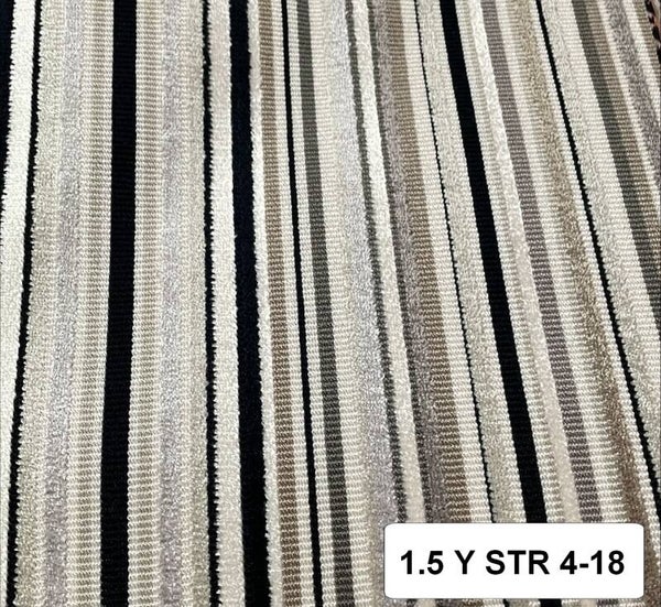 One Yard 1.5 Upholstery Fabric Striped 4-18