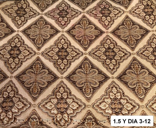 One 1.5  Yard Upholstery Fabric Diamond  3-12
