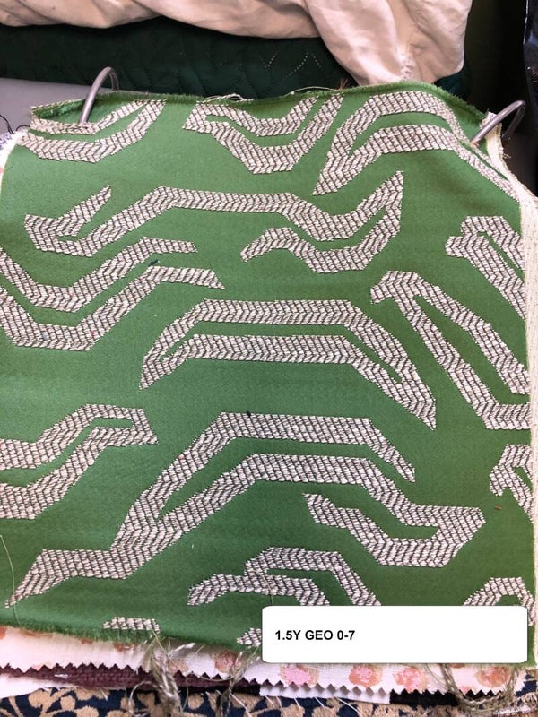 One 1.5 Yard Upholstery Fabric Geometric 0-7