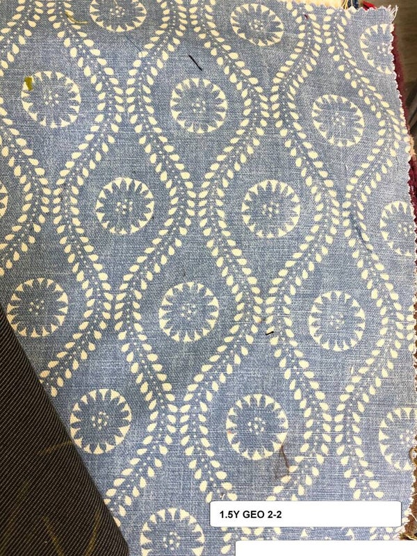 One 1.5 Yard Upholstery Fabric Geometric 2-2