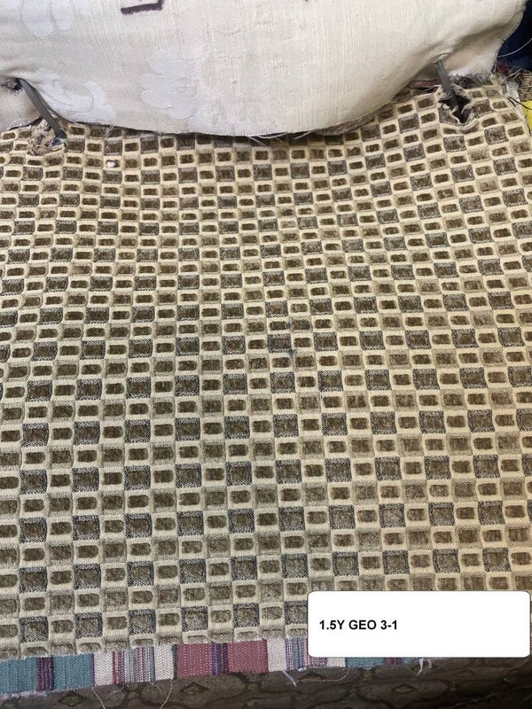 One 1.5 Yard Upholstery Fabric Geometric 3-1
