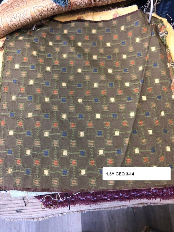 One 1.5 Yard Upholstery Fabric Geometric 3-14