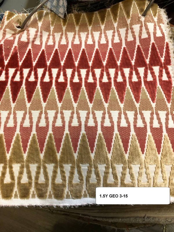 One 1.5 Yard Upholstery Fabric Geometric 3--15