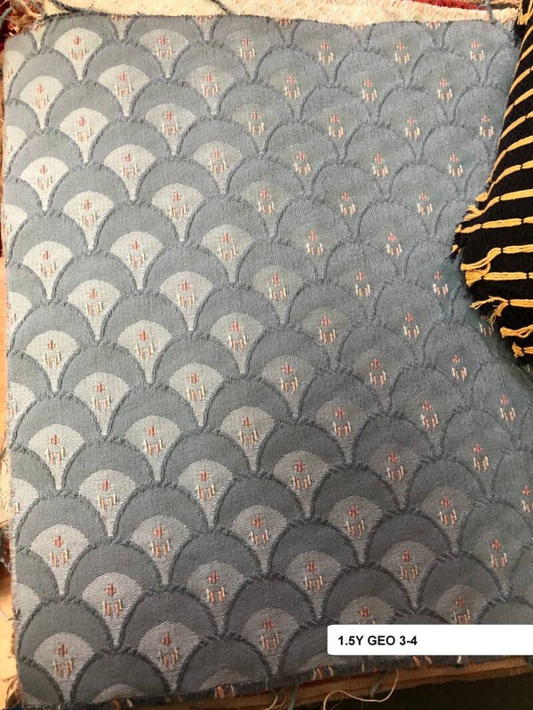 One 1.5 Yard Upholstery Fabric Geometric 3-4