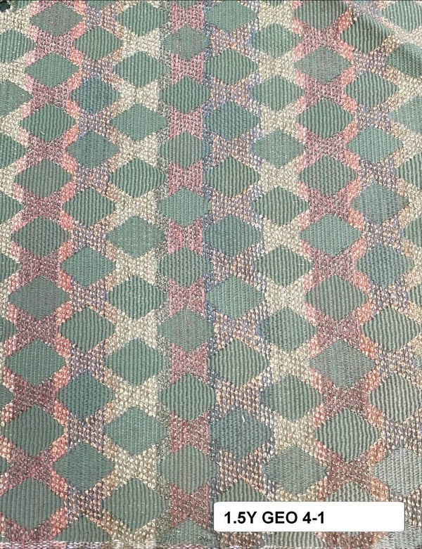 One 1.5 Yard Upholstery Fabric Geometric 4-1