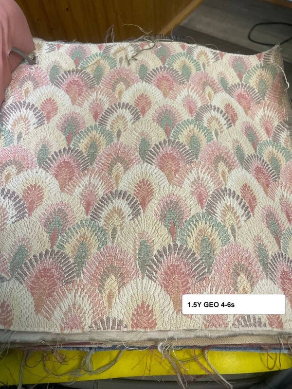 One 1.5 Yard Upholstery Fabric Geometric 4-6s