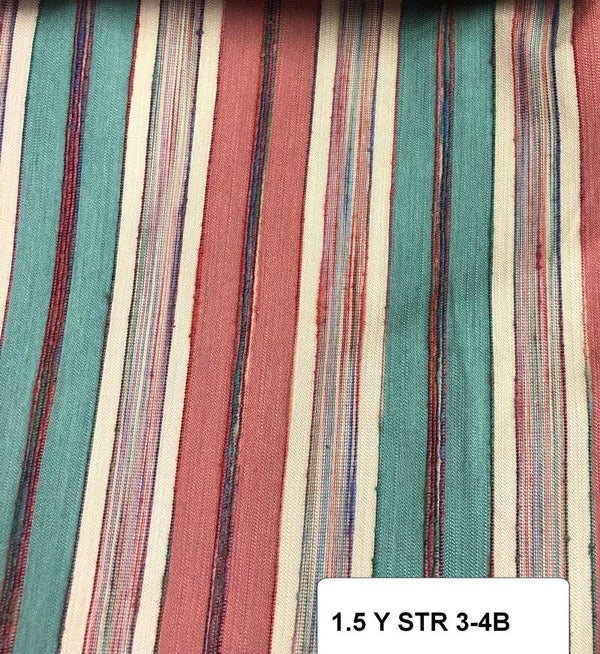One Yard 1.5 Upholstery Fabric Striped 3-4b