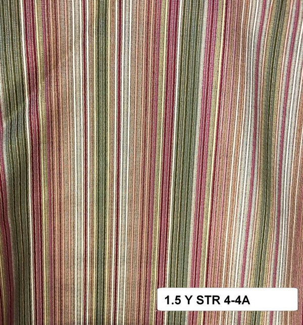 One Yard 1.5 Upholstery Fabric Striped 4-4a