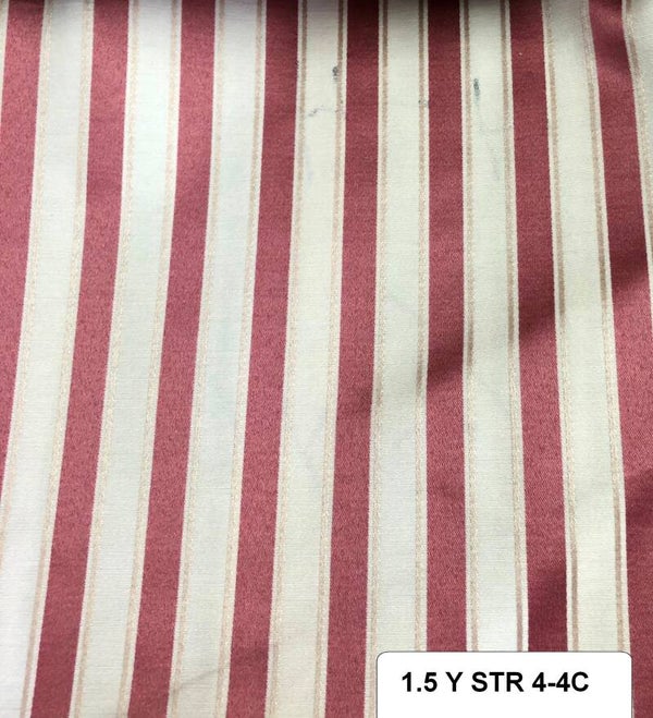 One Yard 1.5 Upholstery Fabric Striped 4-4c