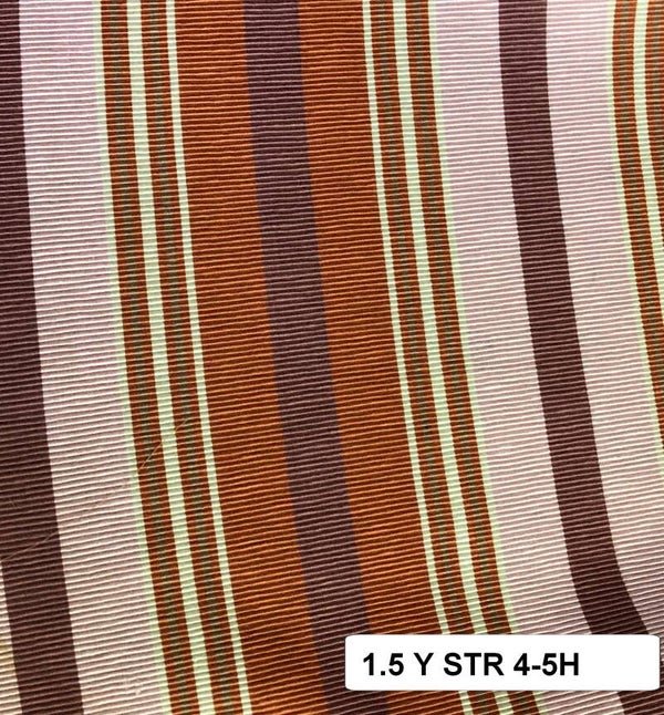 One Yard 1.5 Upholstery Fabric Striped 4-5h
