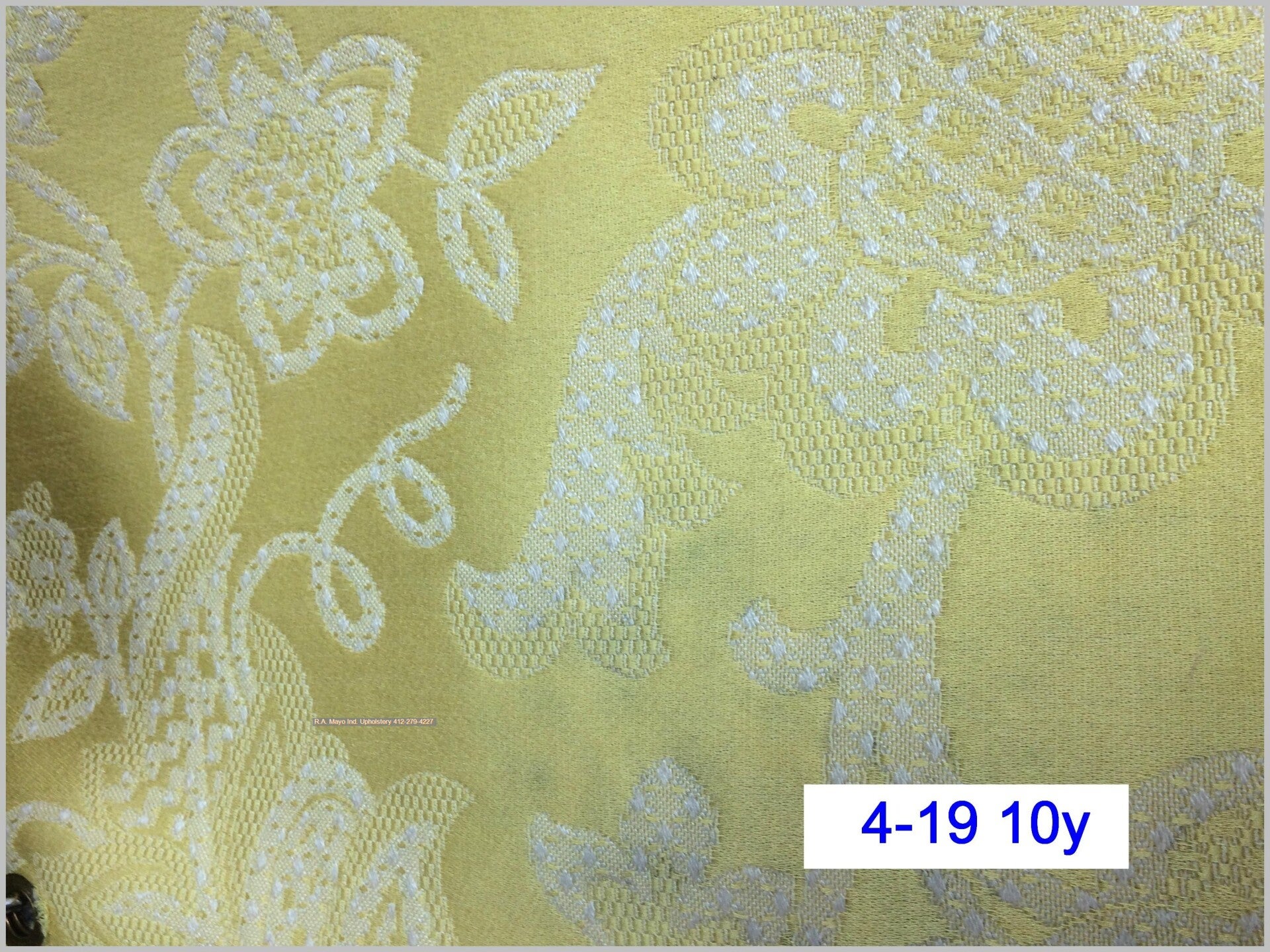 10 yards Floral  4-19b yellow