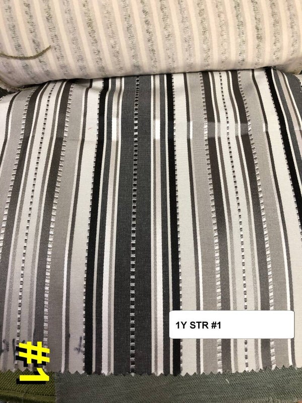 STR #1 sTOUT 1 yard striped upholstery fabric