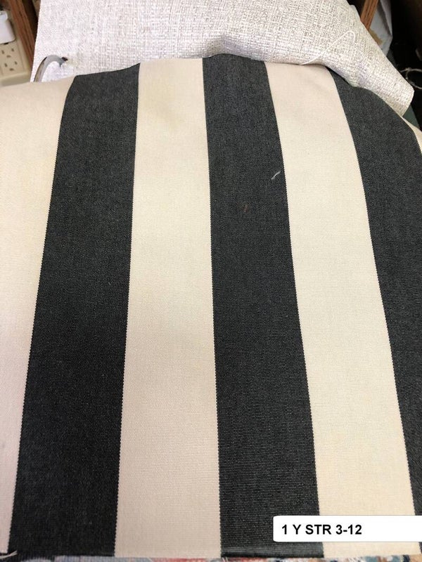 3-12 one yard striped upholstery fabric