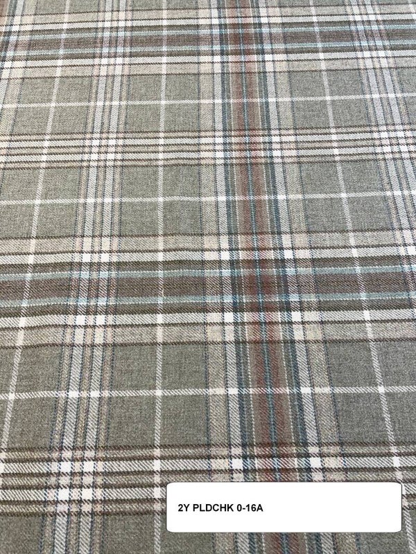2 yards plaid 16a brown