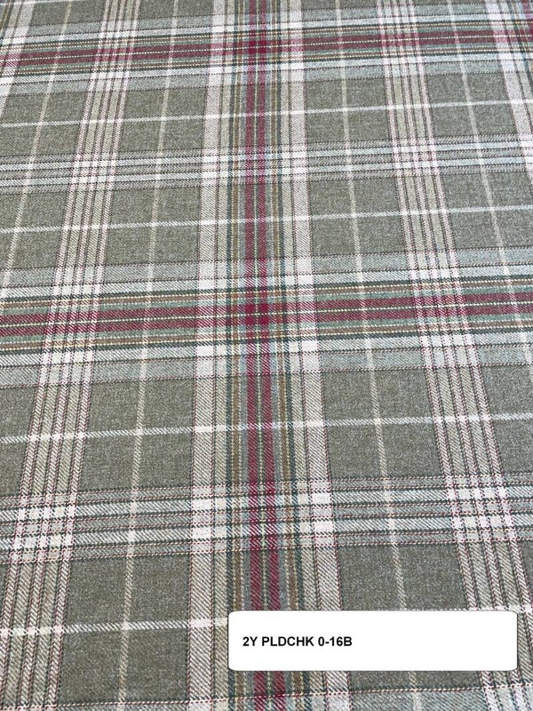 2 yards plaid 16b red