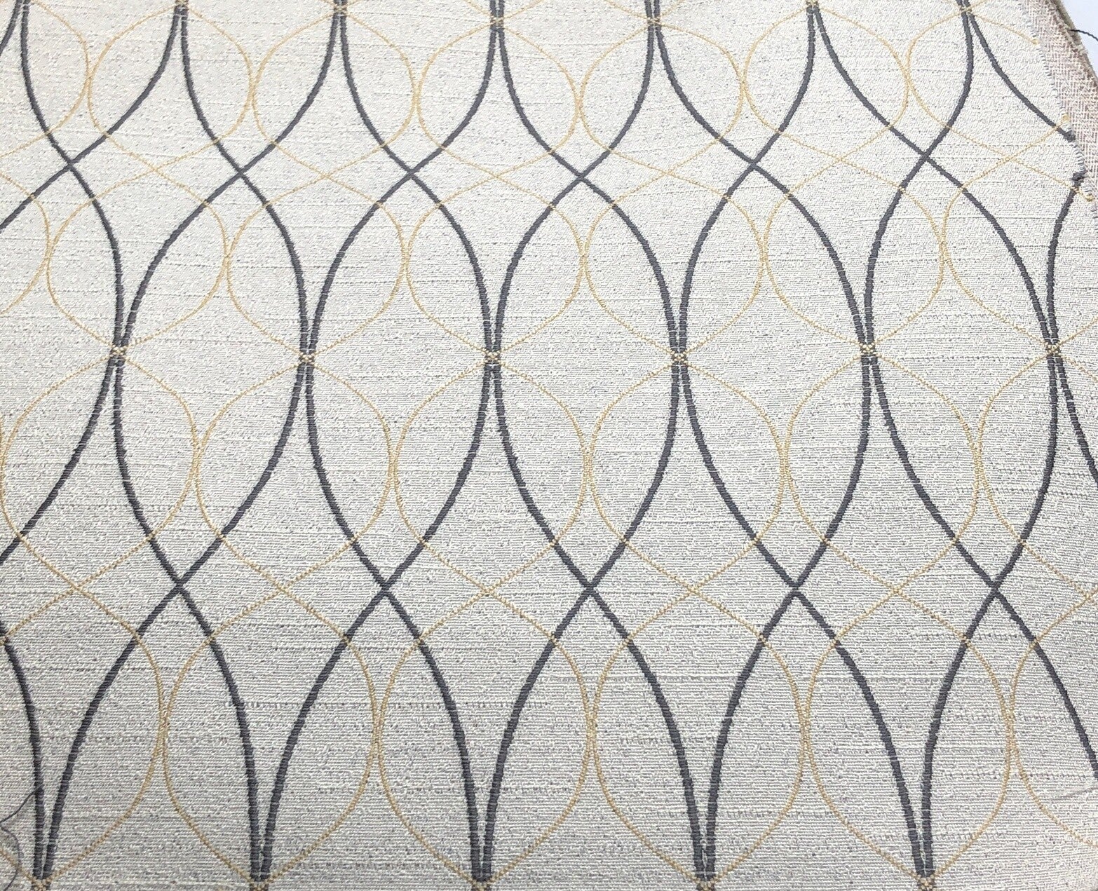 3 yards Geometric 3-9 gRANITE HELENA w NANOTEX lUXURY fABRIC