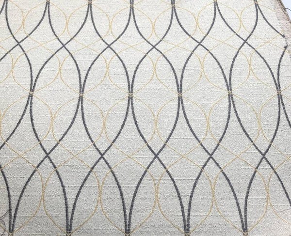 3 yards Geometric 3-9 gRANITE HELENA w NANOTEX lUXURY fABRIC