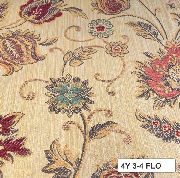 Four Yards   Floral   Pattern Upholstery Fabric 3-4