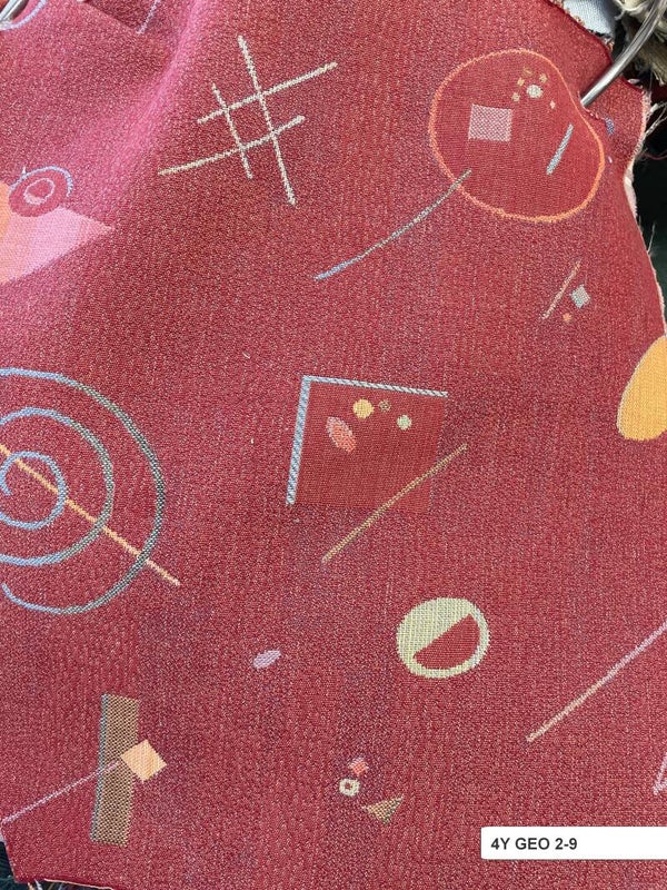 Four Yards   Geometric   Pattern Upholstery Fabric lu4