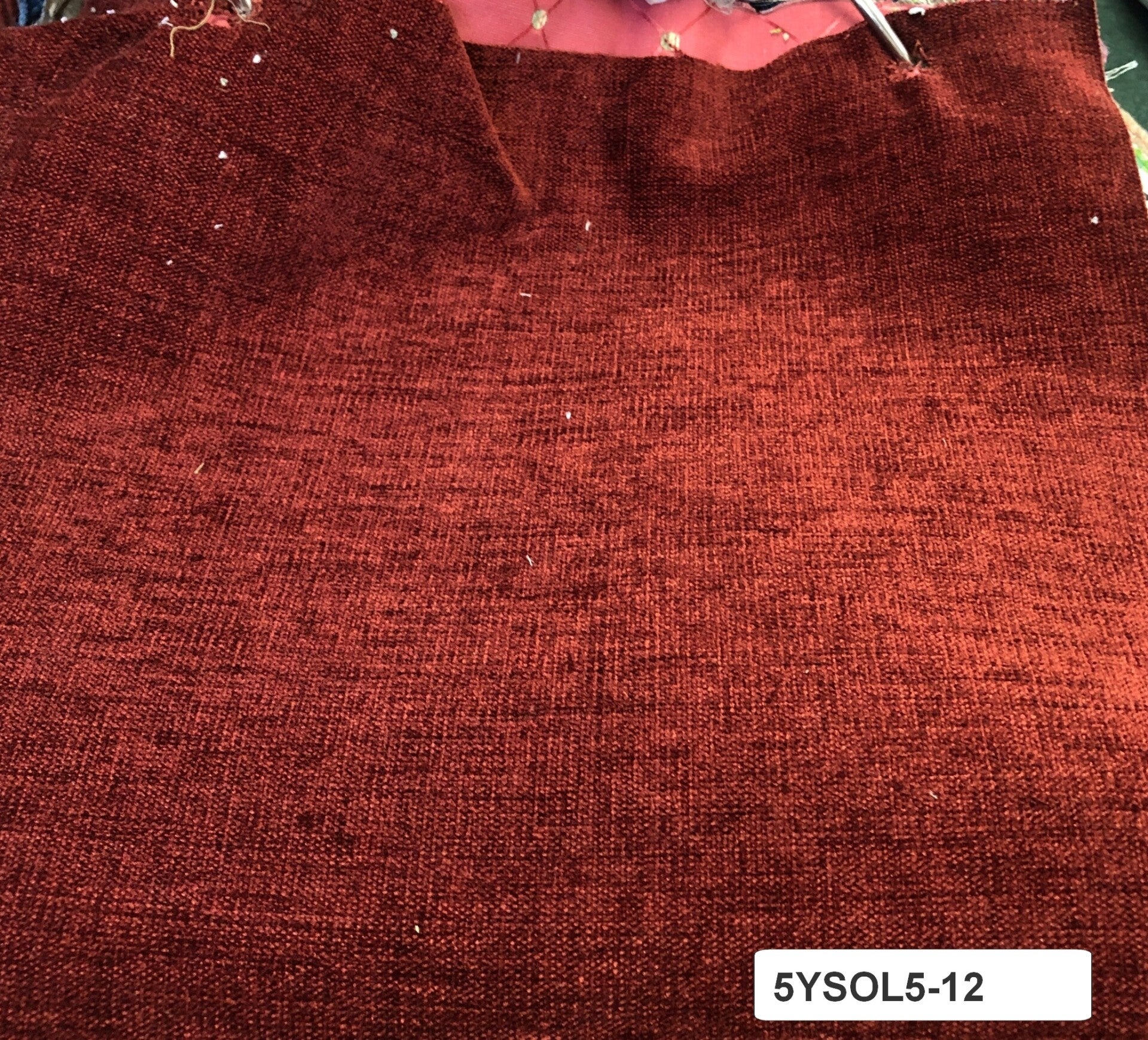 5 yards Solid Plain 5-12 red