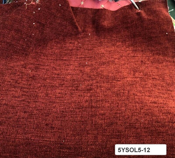 5 yards Solid Plain 5-12 red
