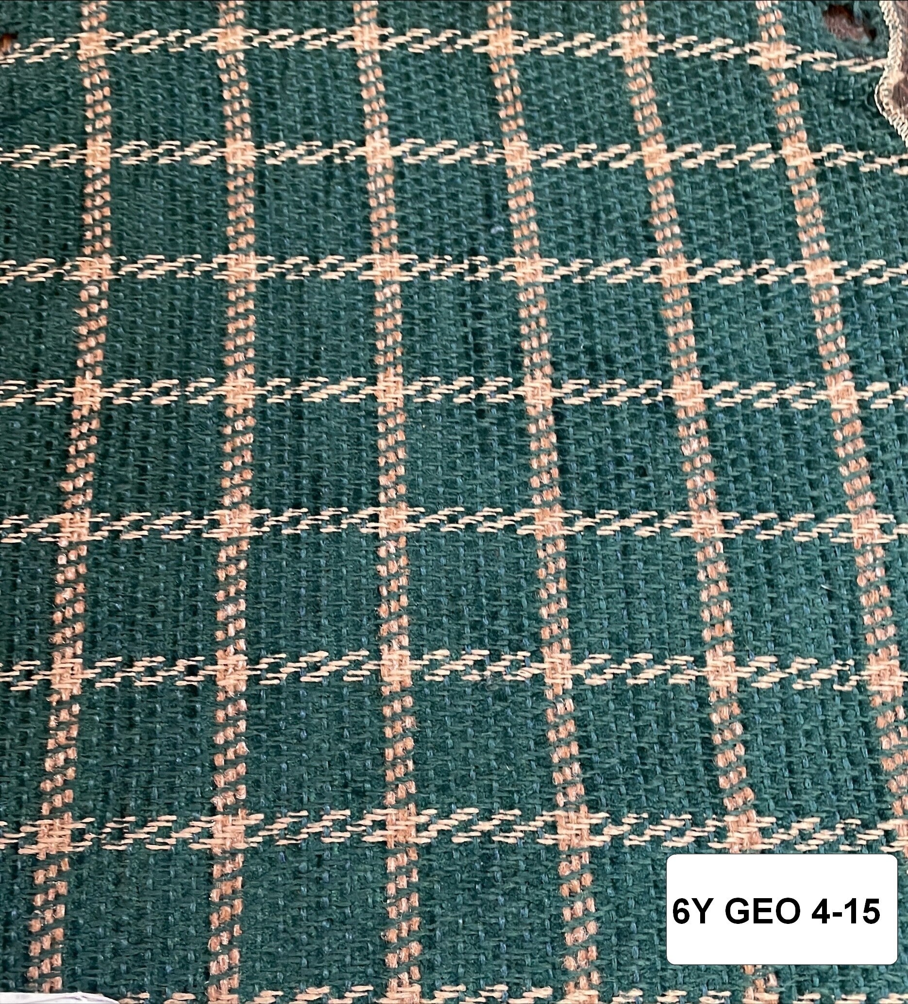 Six Yards Upholstery Fabric Geometric 4-15 green beige