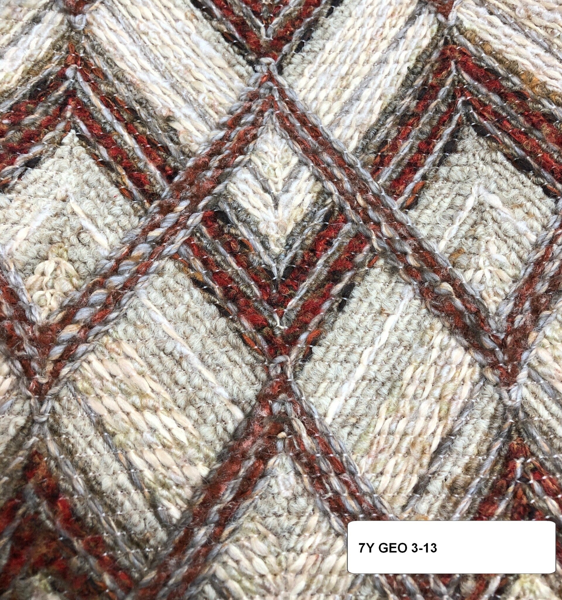 Seven Yard Upholstery Fabric Diamond Geometric   3-13