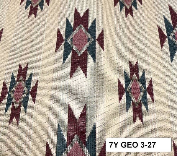 Seven Yard Upholstery Fabric Geometric 3-27 Cherokee 35 Federal
