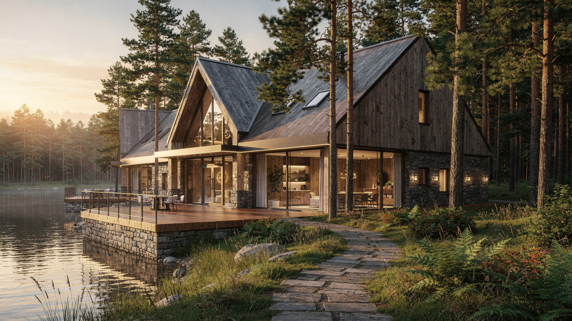 Projekt dom nad jeziorem
