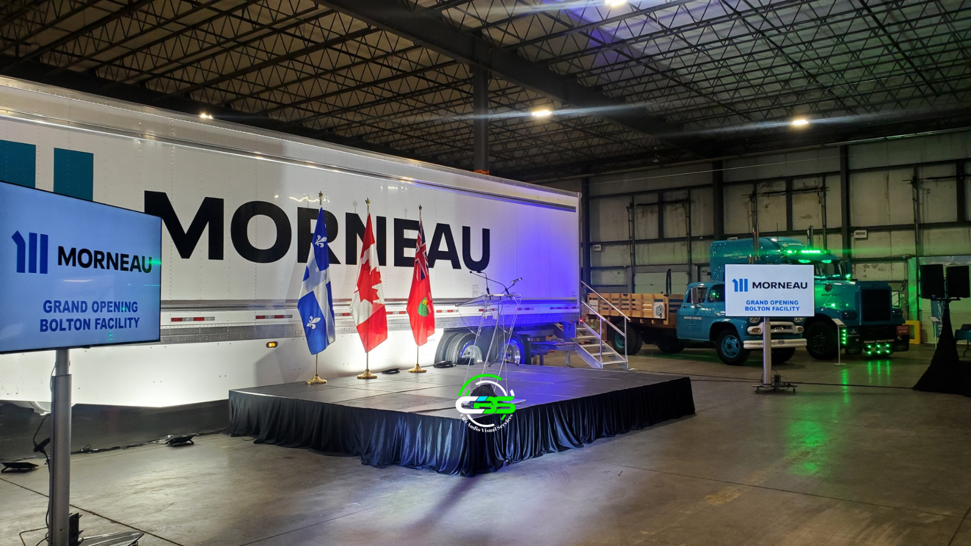 End-to-End AV Services, Stage Design, Flag Rental and Protocol, Executive Grade Presenter Infrastructure, full-suite AV Equipment rentals in Toronto, York Region, the GTHA, Niagara Region, Region Of Waterloo, Simcoe County, Durham and across Ontario