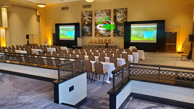 End-to-End AV Services, Stage Design, Flag Rental and Protocol, Executive Grade Presenter Infrastructure, full-suite AV Equipment rentals in Toronto, York Region, the GTHA, Niagara Region, Region Of Waterloo, Simcoe County, Durham and across Ontario