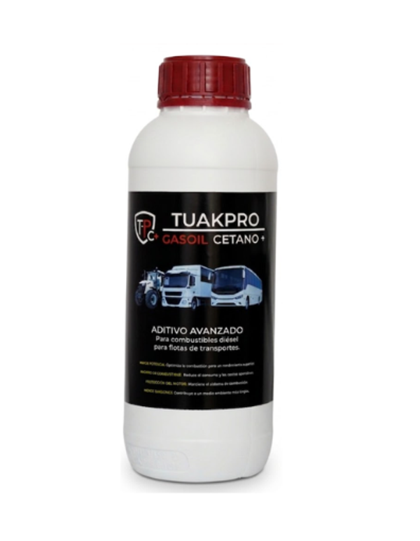 1 litro - TUAKPRO Gasoil Cetano Plus (Autobuses, Camiones, Tractores)