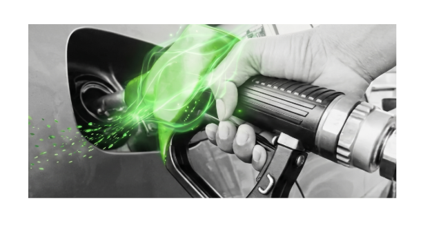 Mangera de combustible, llenando tanque de combustible del coche