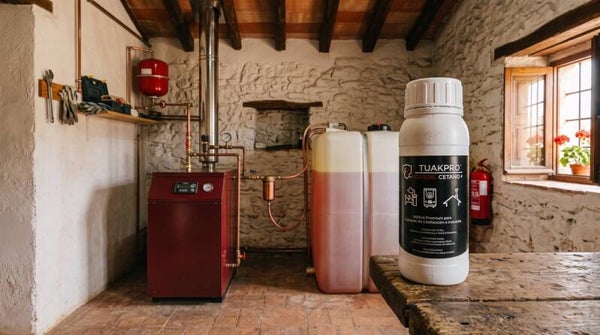 Tuakpro Calderas – Aditivo para gasóleo de calefacción, caja de 6 x ½ L