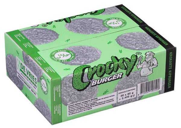 De Vries Crockyburger Halal DV 30x80g