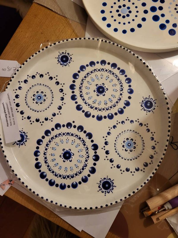 Bord blauw