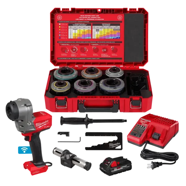 Kit de pelacables de conductores cubiertos M18 FUEL™ con boquillas ajustables