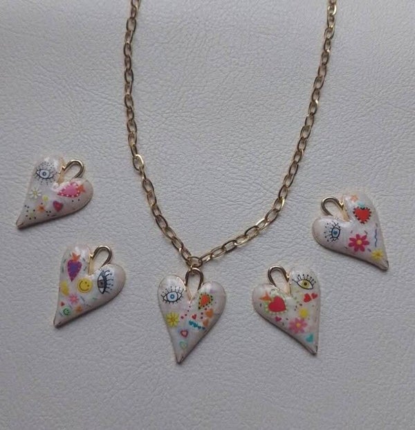 Stainless steel hartjes kettingen