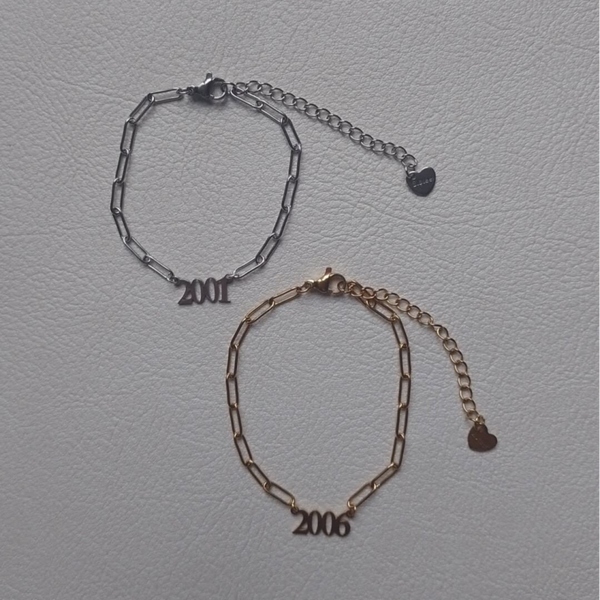 Stainless steel jaartal armbanden