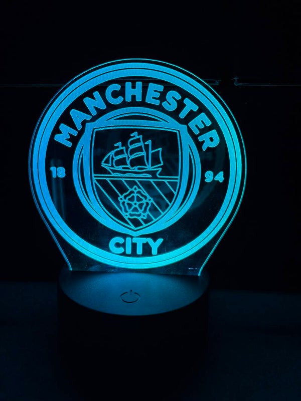 Manchester city 3D led lamp klein