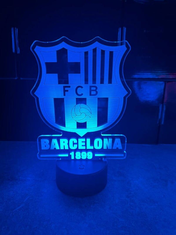 FC barcelona 3D led lamp groot
