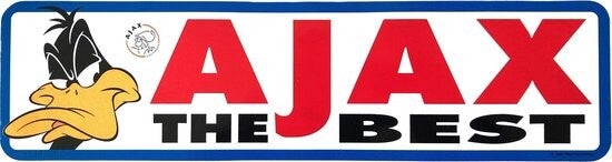 AFC Ajax Sticker - Looney Tunes - Daffy Duck - Ajax the best - 33 x 9 cm