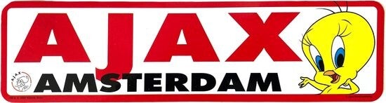 AFC Ajax Sticker - Looney Tunes - Tweety - 33 x 9 cm